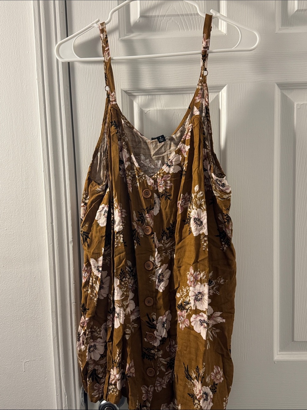 Torrid Brown Floral Button-Front Cami